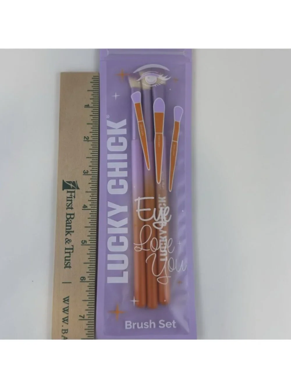 Lucky Chick Eye Brush Set 3-Piece Makeup Blending Shading Ultra-Soft Vegan NEW
